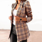 Elegante dames tweed blazer - stijlvol jasje voor op kantoor