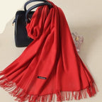 Kasjmieren winterash shawl - luxe dameswrap - Bakkermode.nl