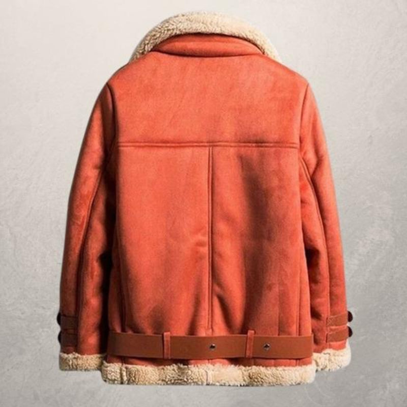 Shearling bikerjack - luxe dames faux suede jas