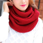 Gebreide infinity sjaal - warme dames winteraccessoire - Bakkermode.nl