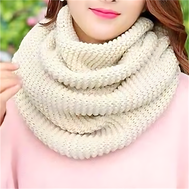 Gebreide infinity sjaal - warme dames winteraccessoire - Bakkermode.nl