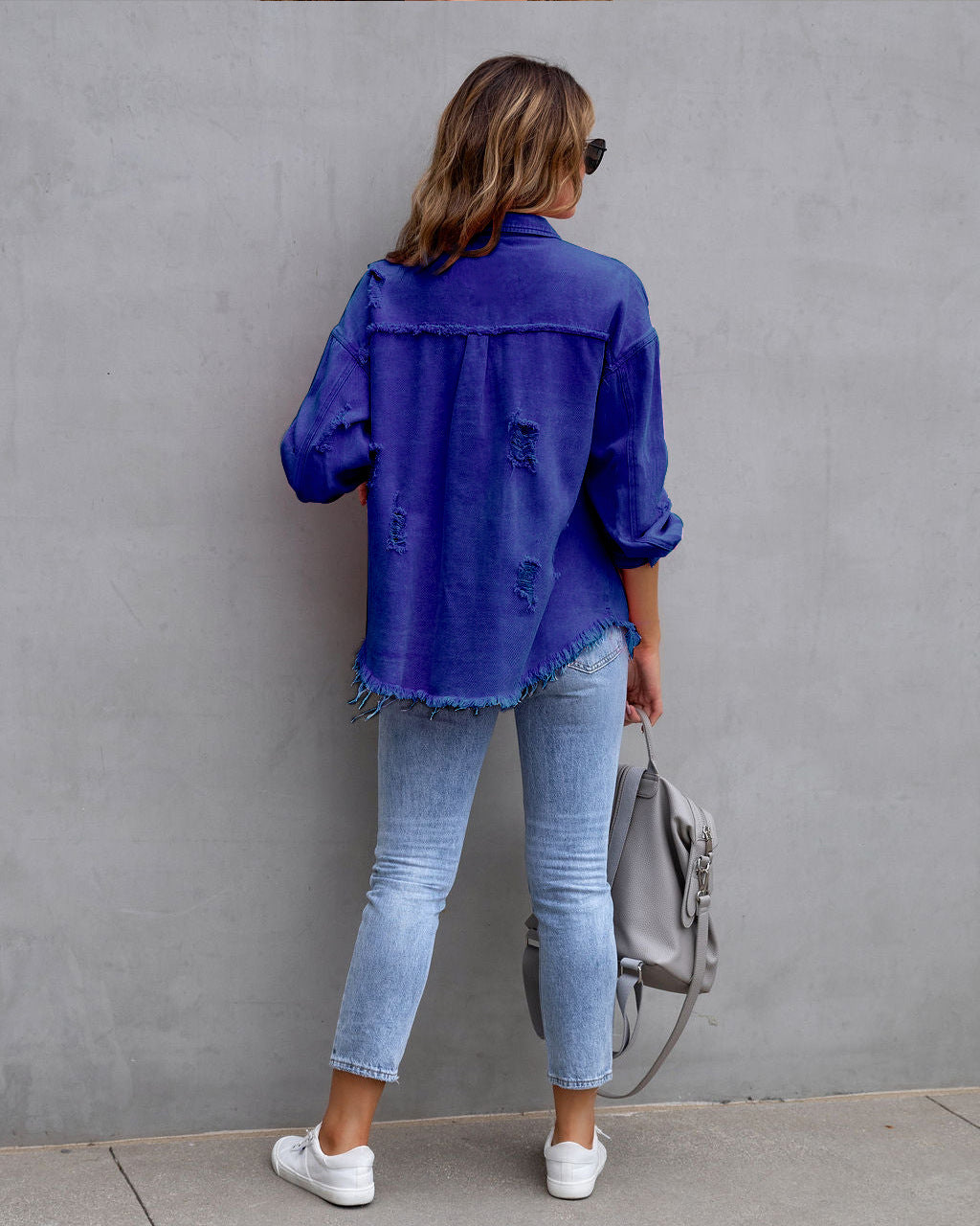 Dames denimjacket met distressed details - veelzijdige en stijlvolle buitenlaag voor elke dag