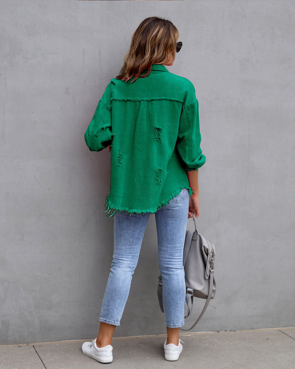 Dames denimjacket met distressed details - veelzijdige en stijlvolle buitenlaag voor elke dag