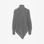 Gebreide poncho met hoge hals - elegante damestrui