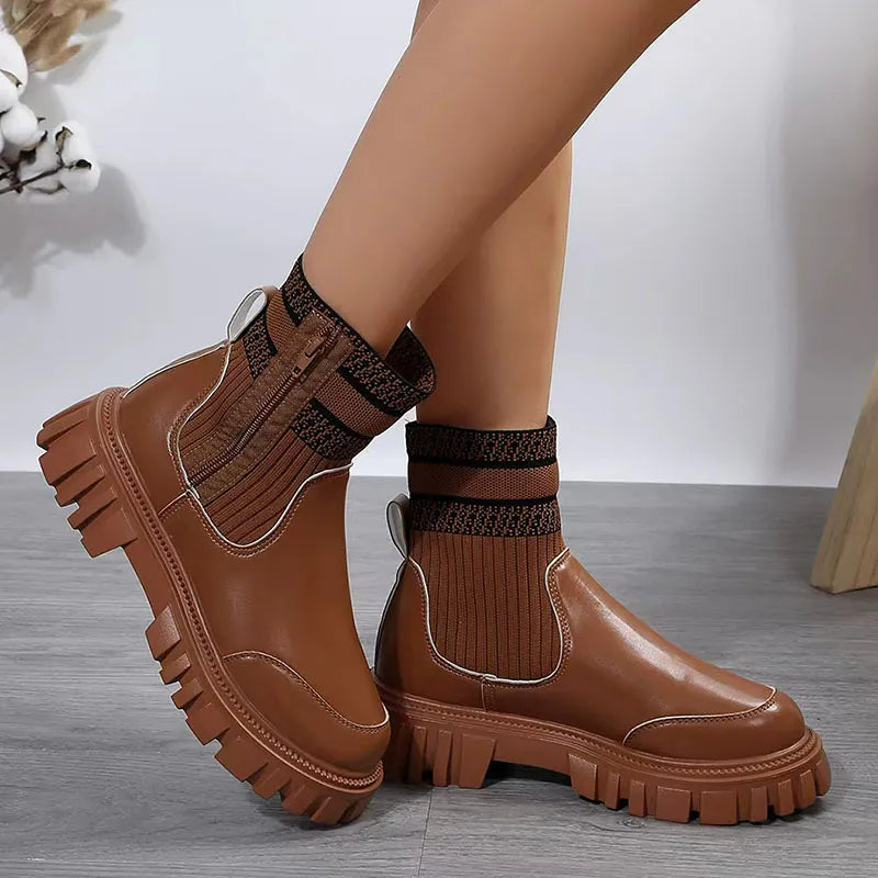 Enkelboots - trendy dames met chunky zool