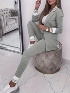 2-delige tailored loungewear set - stijlvolle dames blazer en broek