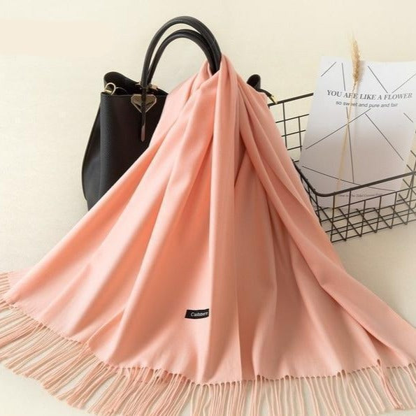 Kasjmieren winterash shawl - luxe dameswrap - Bakkermode.nl