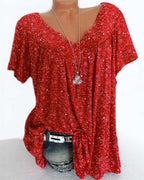 Dames casual short-sleeve top - stijlvolle en elegante blouse