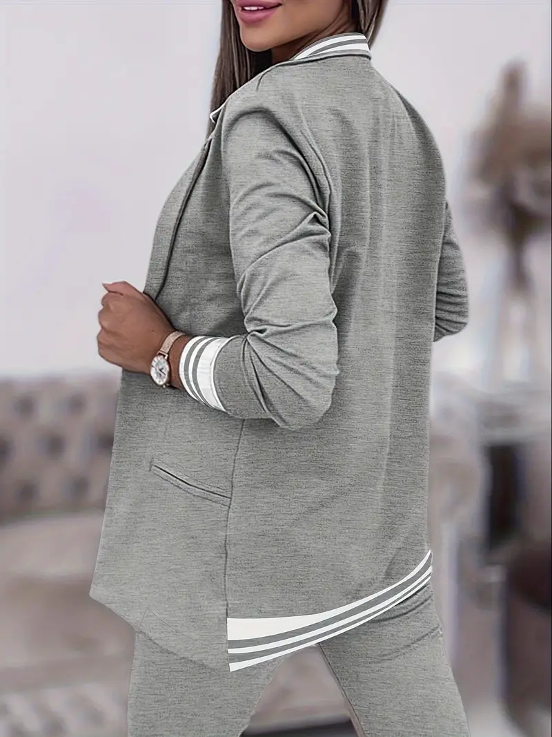 2-delige tailored loungewear set - stijlvolle dames blazer en broek