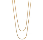 Chique u-vormige titanium staal ketting - gelaagde gouden ketting voor dames