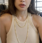 Chique u-vormige titanium staal ketting - gelaagde gouden ketting voor dames