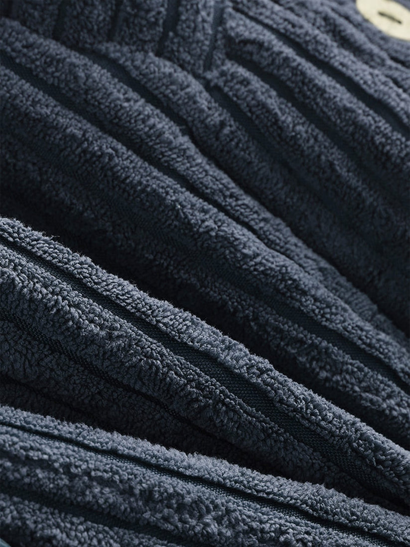 Hooded ribbed jas - stijlvolle dames oversized high-low jacket