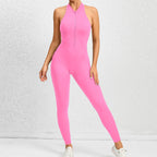 Yoga fitness jumpsuit - mouwloze stretch shapewear met buikcontrole en liftende pasvorm - Bakkermode.nl