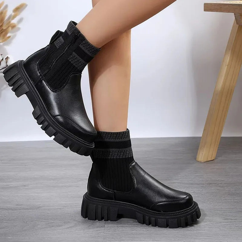 Enkelboots - trendy dames met chunky zool