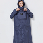 Waterdichte regenjas - lange damesjacket met capuchon