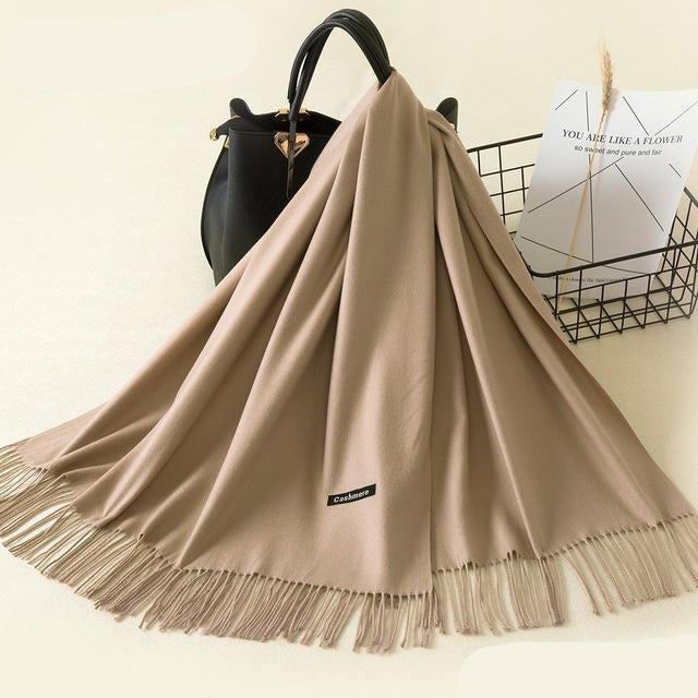 Kasjmieren winterash shawl - luxe dameswrap - Bakkermode.nl