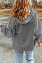 Fleece hoodie - casual dames jack met rits en borstzakken - Bakkermode.nl