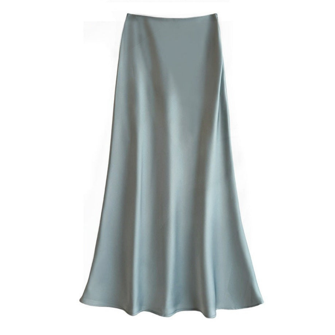 Dames satin maxi rok - elegante a-lijn stijl voor luxe avonden