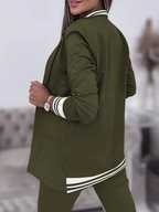 2-delige tailored loungewear set - stijlvolle dames blazer en broek