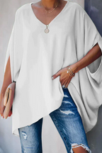 Dames losse tuniek blouse met v-hals - lichtgewicht voor casual zomerse outfits