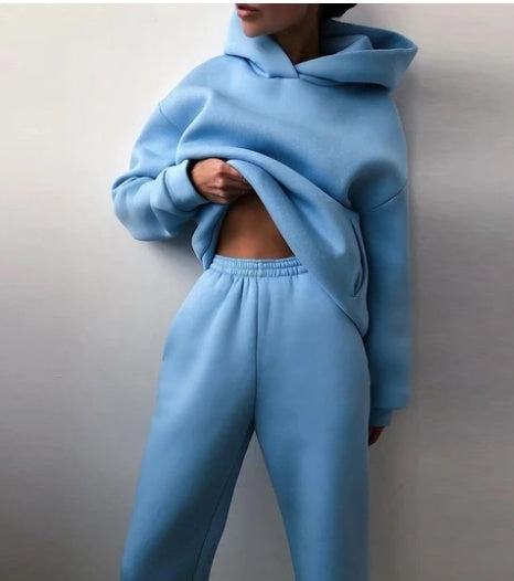 2-delige jogging set - oversized tracksuit met hoodie en sweatpants - Bakkermode.nl