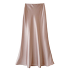Dames satin maxi rok - elegante a-lijn stijl voor luxe avonden