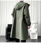 Trenchcoat met capuchon - stijlvol lang damesjak