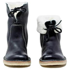 Dames leren enkelboots - stijlvolle, warme winter schoenen