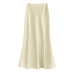 Dames satin maxi rok - elegante a-lijn stijl voor luxe avonden
