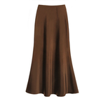 Dames satin maxi rok - elegante a-lijn stijl voor luxe avonden