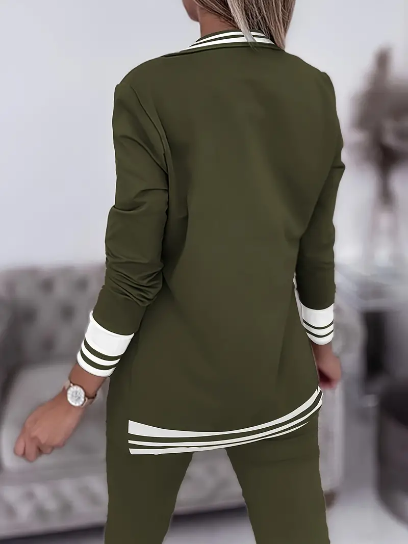 2-delige tailored loungewear set - stijlvolle dames blazer en broek