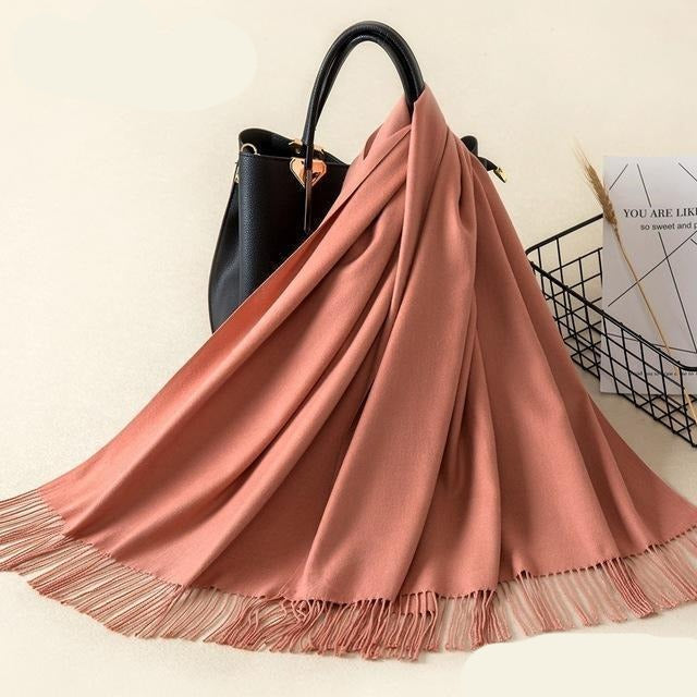 Kasjmieren winterash shawl - luxe dameswrap - Bakkermode.nl