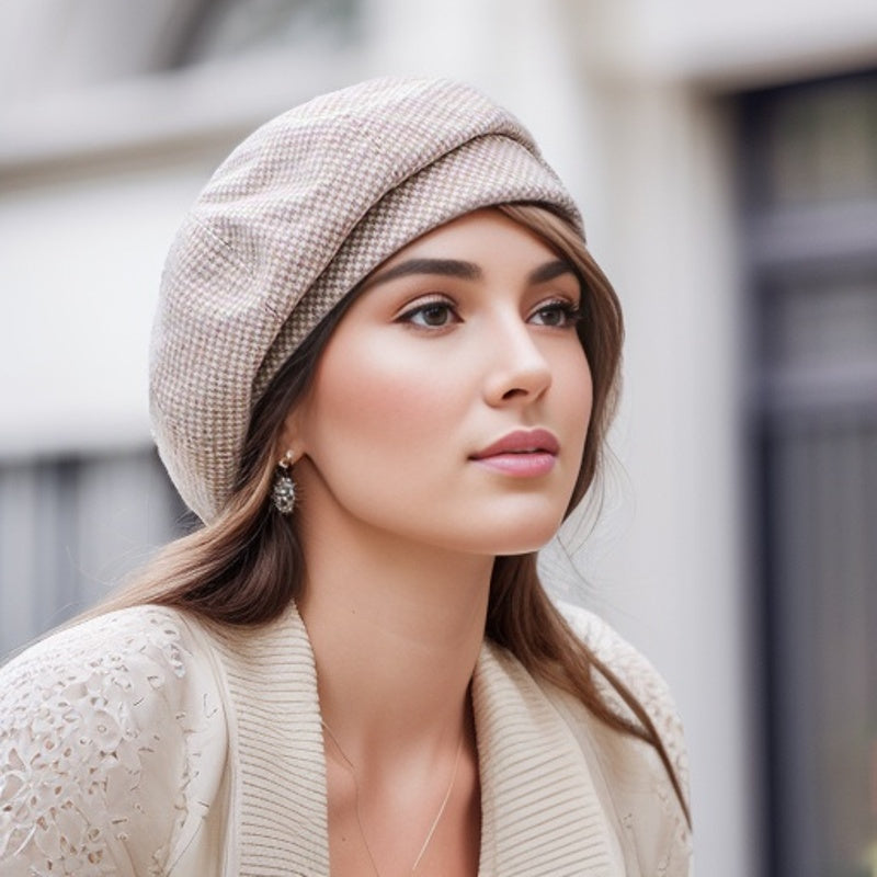 Dames baret - stijlvolle warme retro hoofddeksel