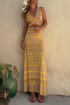 Cut-out maxi jurk - elegante dames zomerjurk