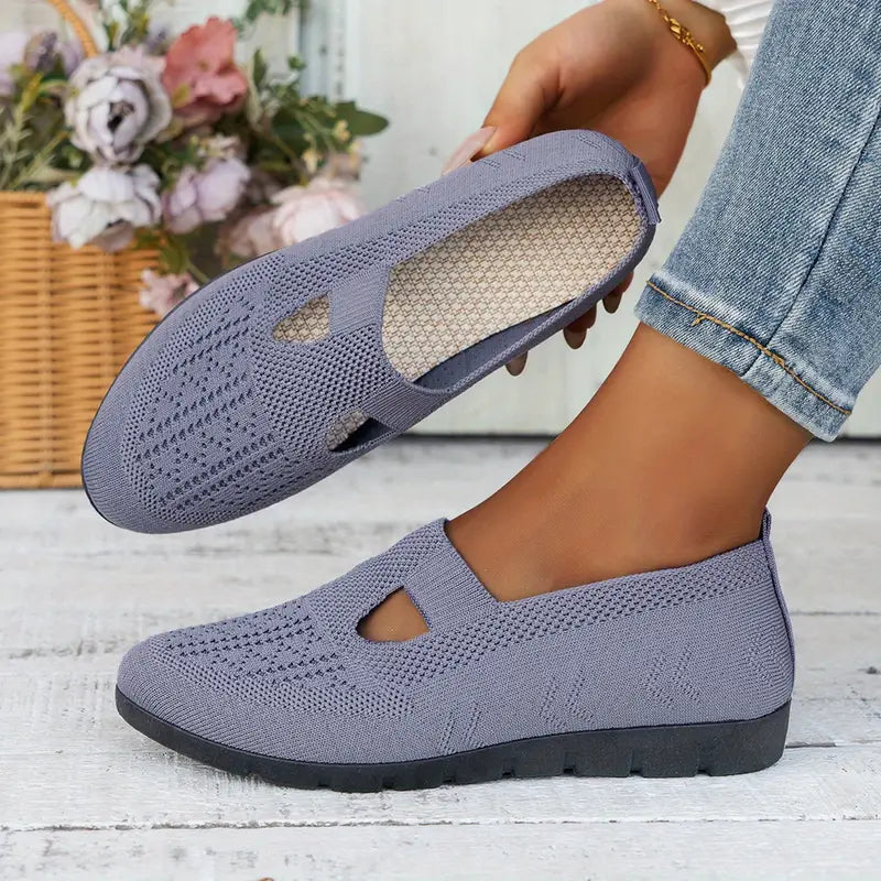 Dames slip-on fitness & dansschoenen - ademend breiwerk voor casual gebruik
