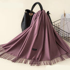 Kasjmieren winterash shawl - luxe dameswrap - Bakkermode.nl