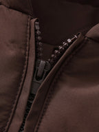 Korte gewatteerde jas met rits en capuchon - winterjas voor dames - Bakkermode.nl