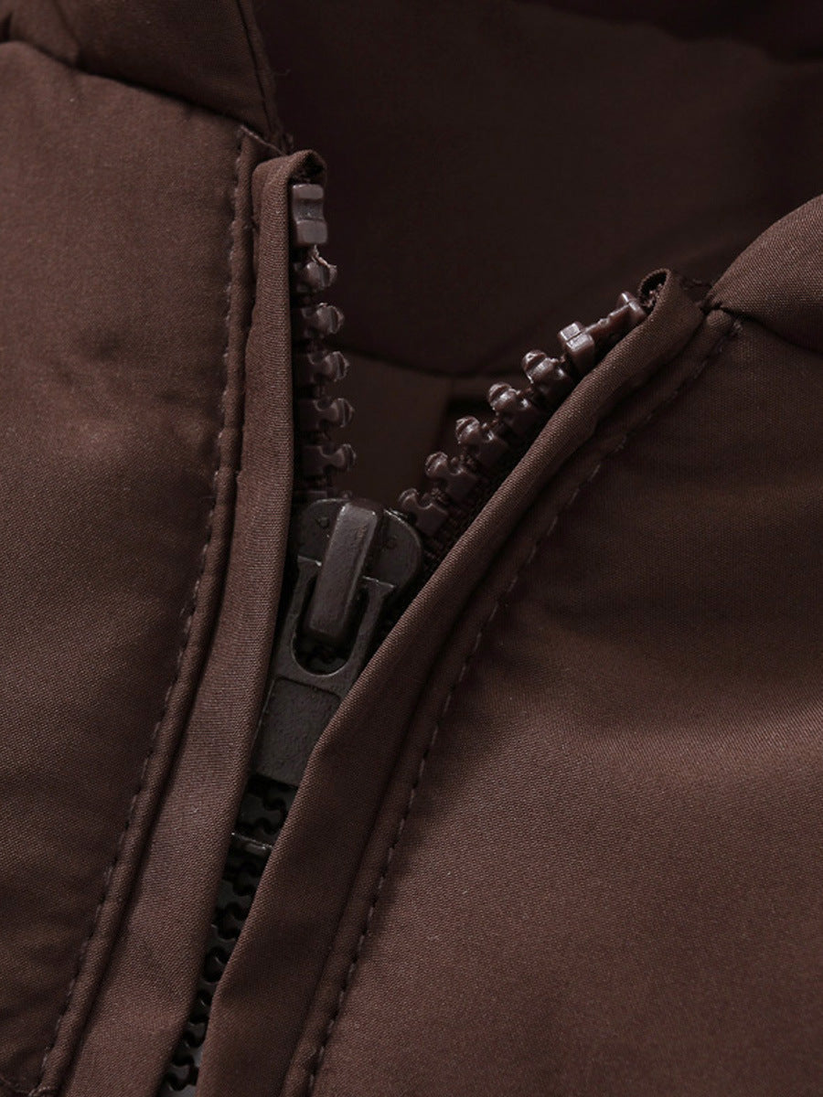 Korte gewatteerde jas met rits en capuchon - winterjas voor dames - Bakkermode.nl