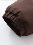 Korte gewatteerde jas met rits en capuchon - winterjas voor dames - Bakkermode.nl