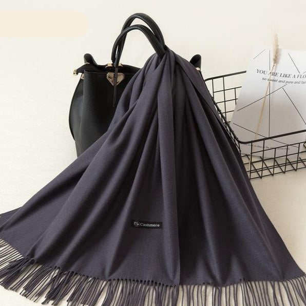 Kasjmieren winterash shawl - luxe dameswrap - Bakkermode.nl