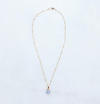 Blauwe agaat ketting - elegante gouden kettinghanger voor vrouwen