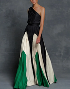 Delaide - maxi dames jurk met één schouder