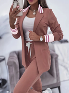 2-delige tailored loungewear set - stijlvolle dames blazer en broek