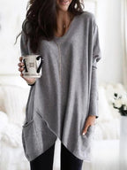 Ontspannen oversized dames sweatshirt - trendy pullover - Bakkermode.nl