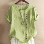 Dames casual blouse - luchtige zomer top met stijlvolle knoopdetails