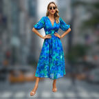 Maxi jurk - stijlvolle damesjurk met print