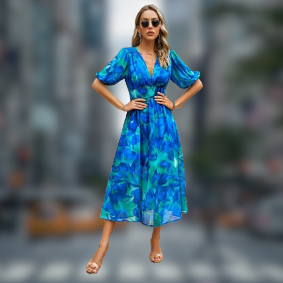 Maxi jurk - stijlvolle damesjurk met print