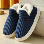 Warme pluchen pantoffels dames - zachte comfortabele slippers voor thuis - Bakkermode.nl