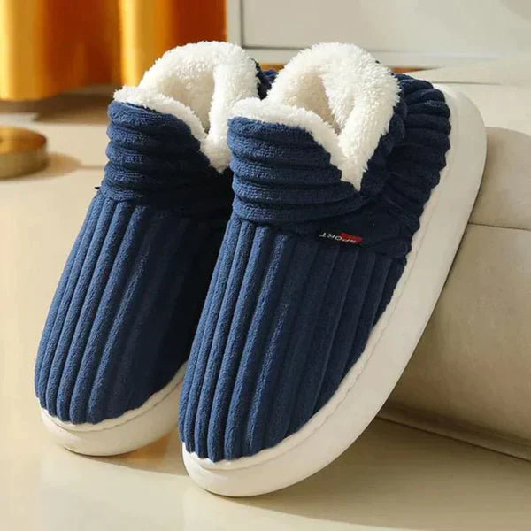 Warme pluchen pantoffels dames - zachte comfortabele slippers voor thuis - Bakkermode.nl