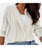 Gebreide cardigan - elegante damesknop-up trui